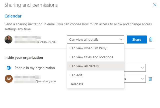 enter email share outlook