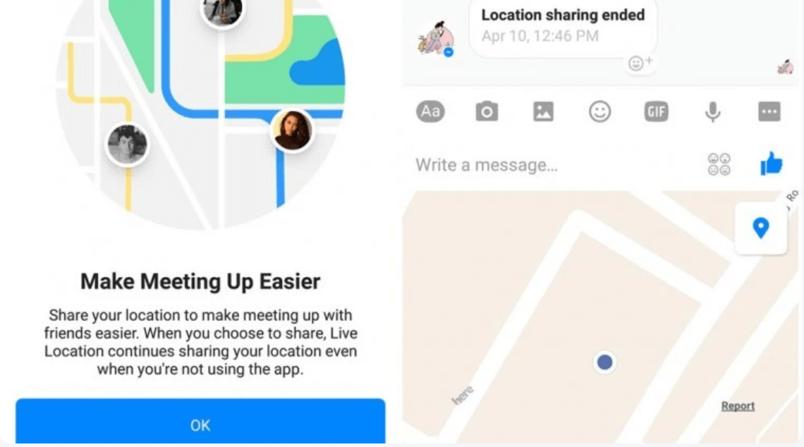 use live location sharing to find someone's location