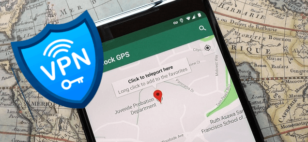 fake google maps location with vpn