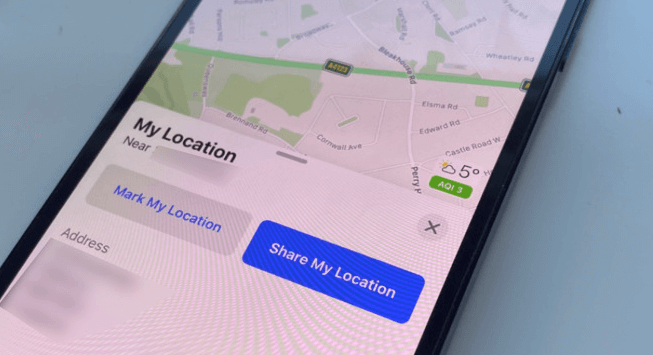 Apple maps share location