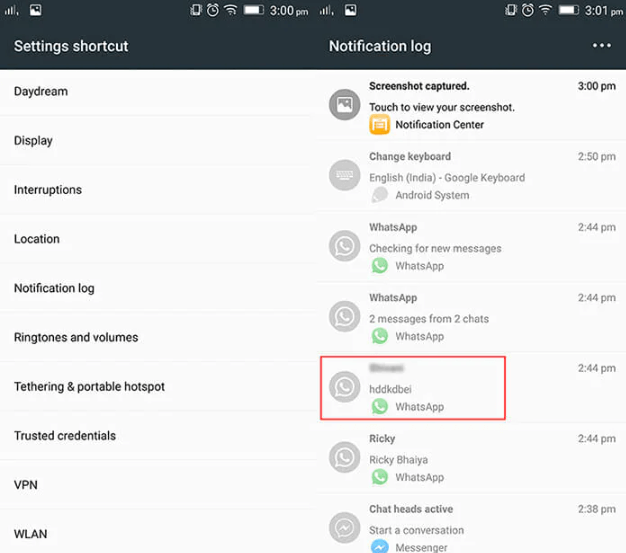See Deleted WhatsApp Messages from Notification Log