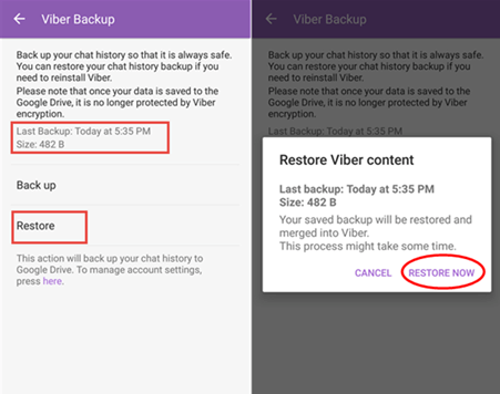 Viber backup