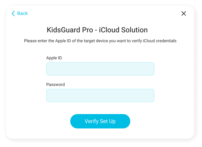 Step 2: Enter the iCloud account password