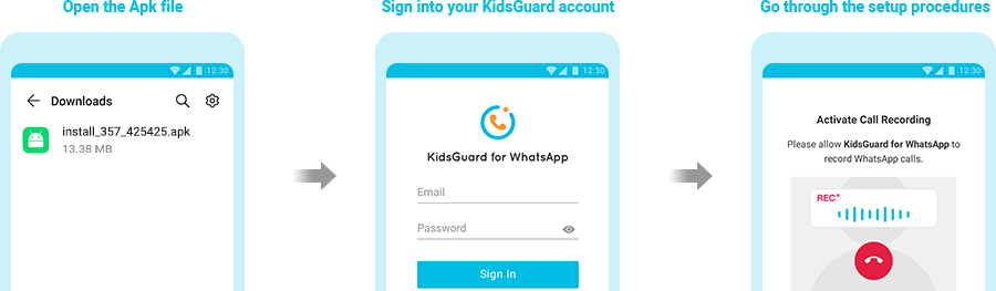 login KidsGuard for WhatsApp